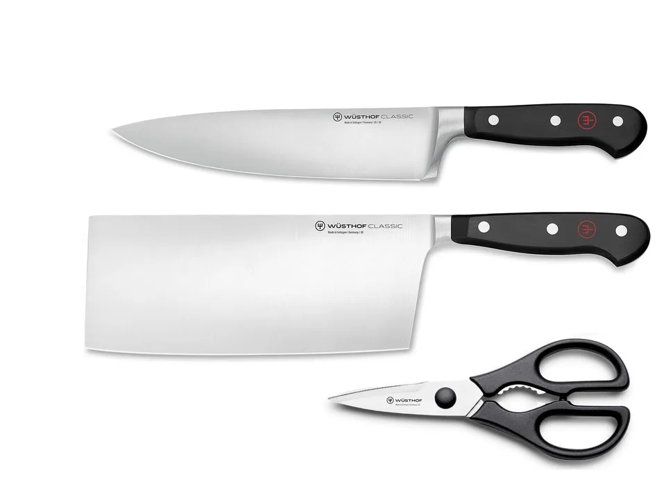 Wusthof Classic Set 3 Coltelli Cuoco Asiatico Forbice