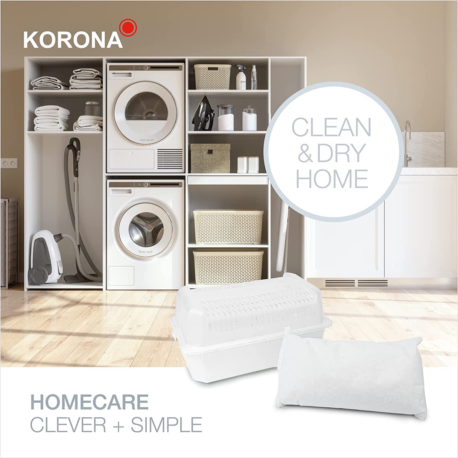 Korona 82160 deumidificatore casa 2 pezzi granuli 1 kg