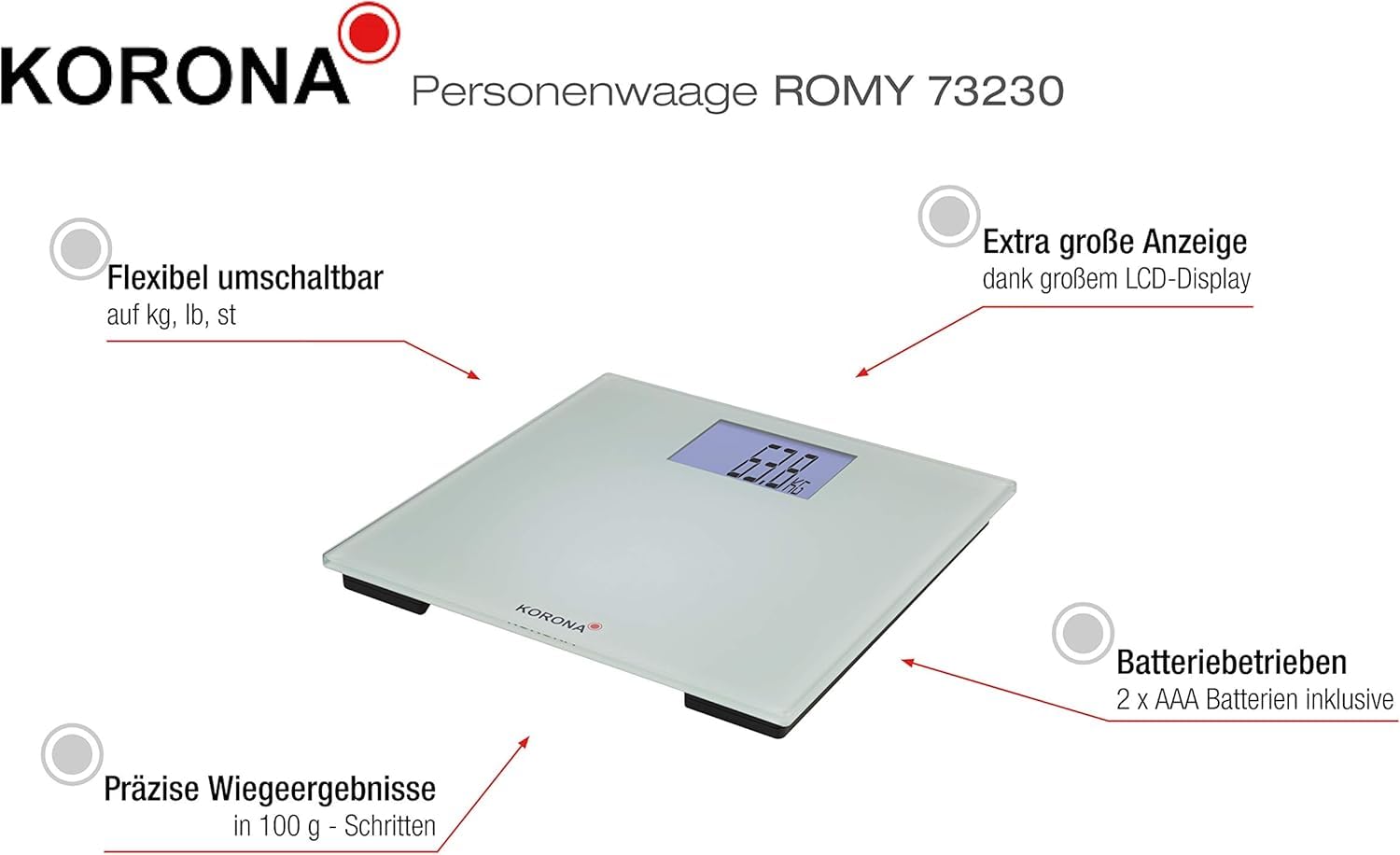 Korona Romy 73230 bilancia pesapersone 200 kg
