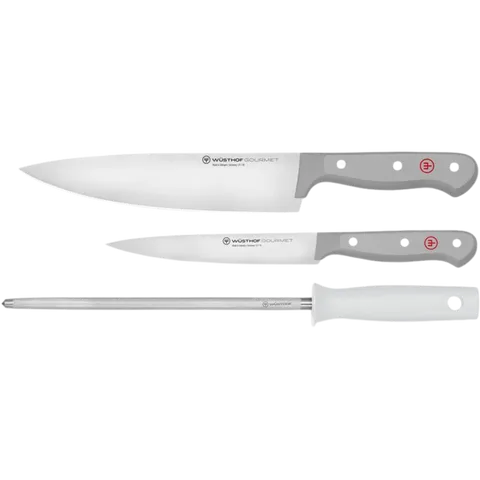 Wusthof Gourmet Grey set chef 3 pezzi acciaino