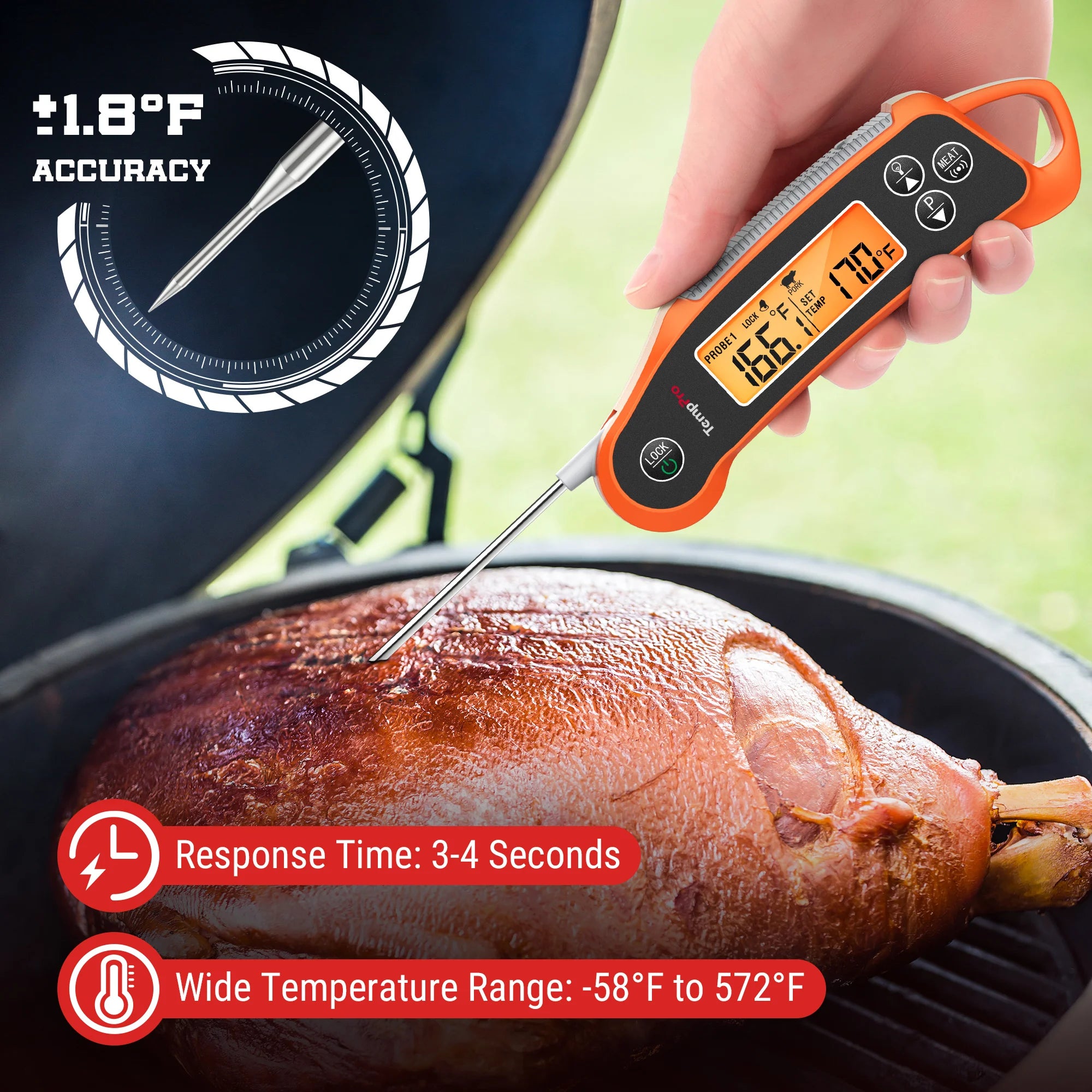 TempPro TempSwift PLUS TP710 Termometro Carne doppia sonda