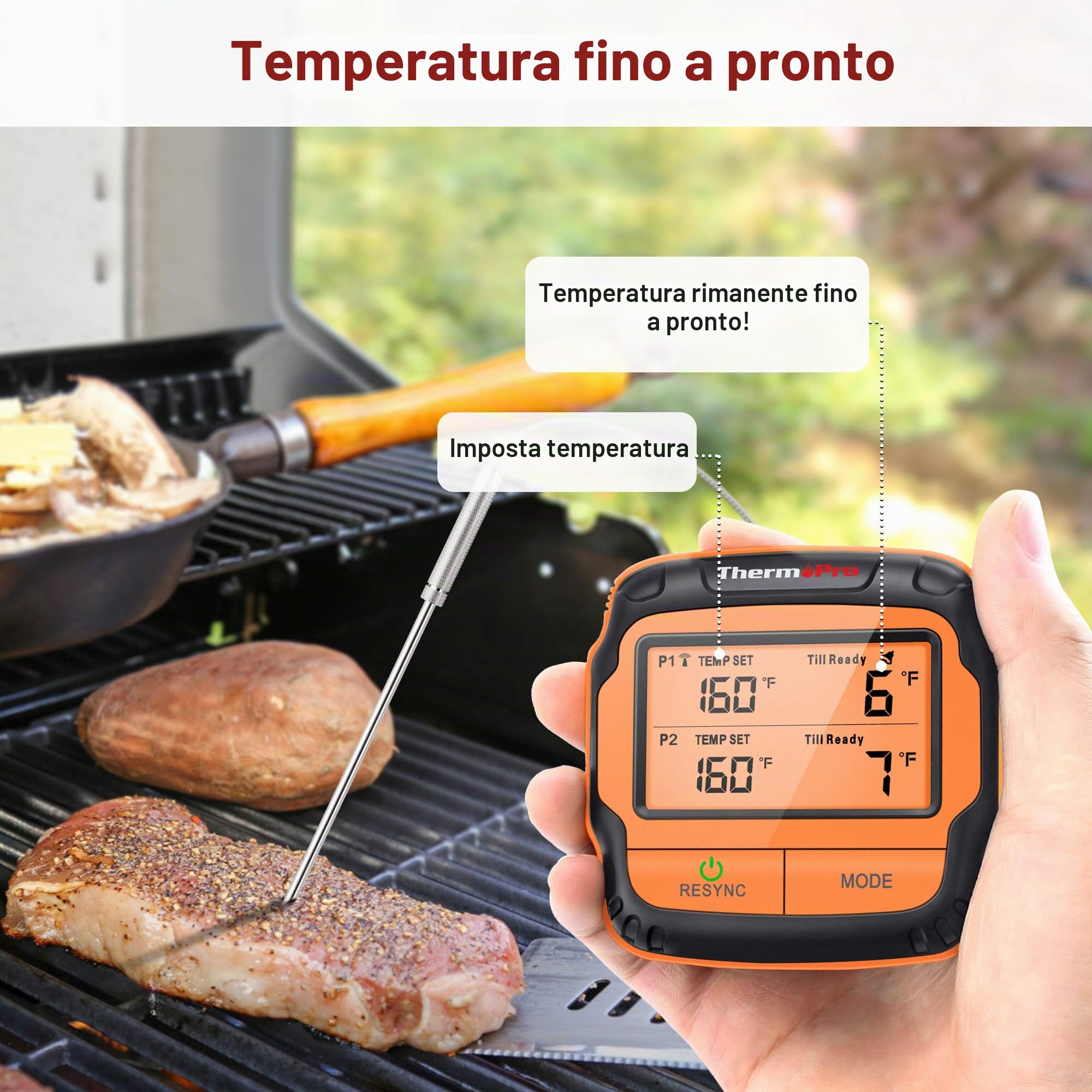 ThermoPro TP28C termometro carne wireless 2 sonde 150 m
