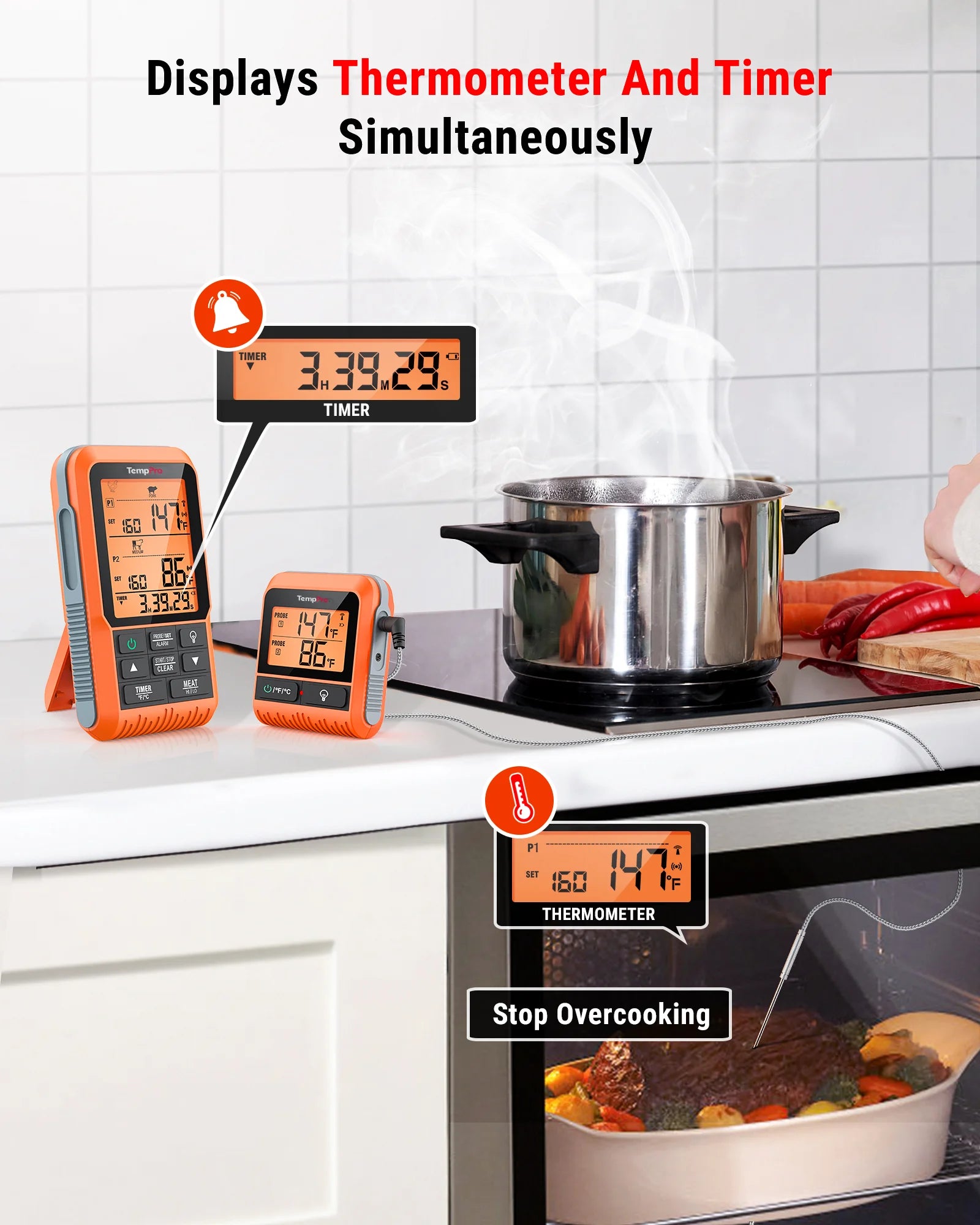 TempPro TempSync Plus TP826 termometro wireless doppia sonda