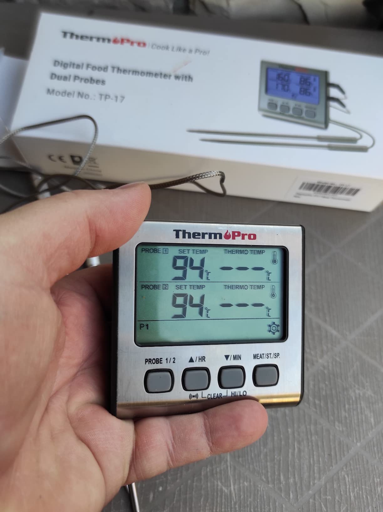 ThermoPro TP17 termometro cucina digitale doppia sonda 2 sonde