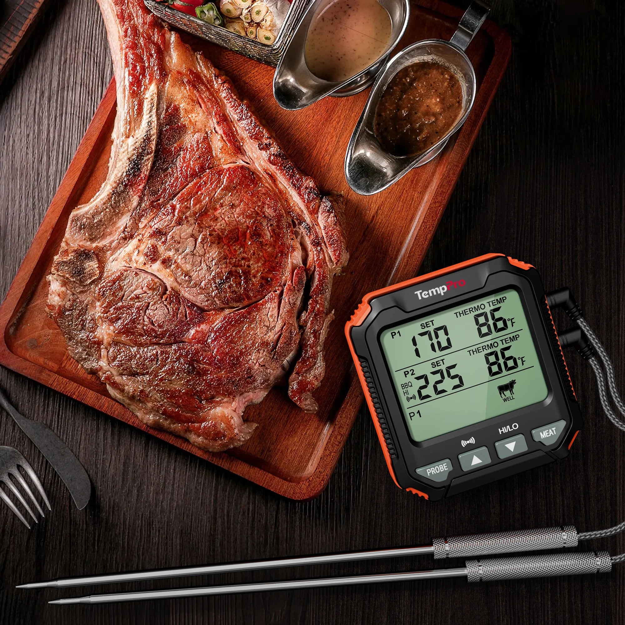 TempPro TempTrack Plus TP717 termometro carne 2 sonde