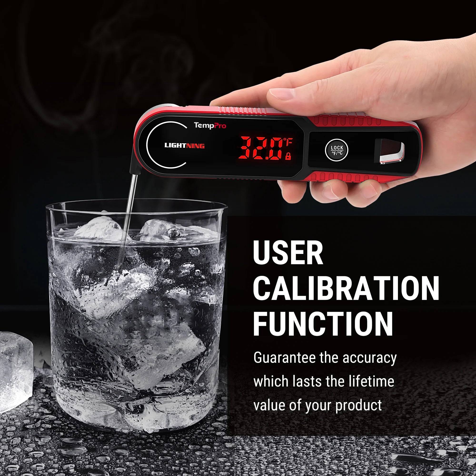 TempPro TP622W termometro carne istantaneo rosso 1 sec