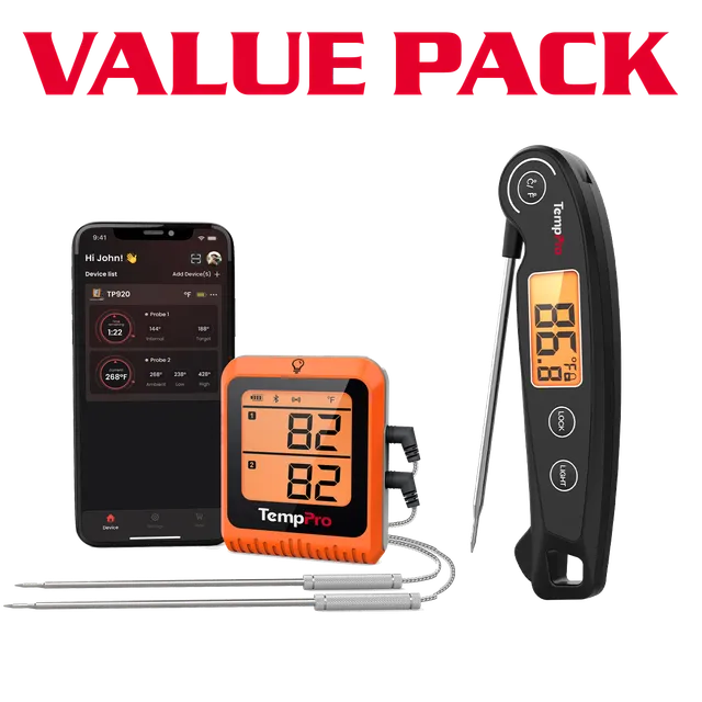 TempPro TP920 TP605 termometro carne bluetooth set 2 pezzi