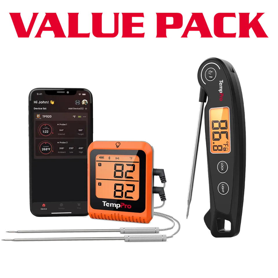 TempPro TP920 TP605 termometro carne bluetooth set 2 pezzi