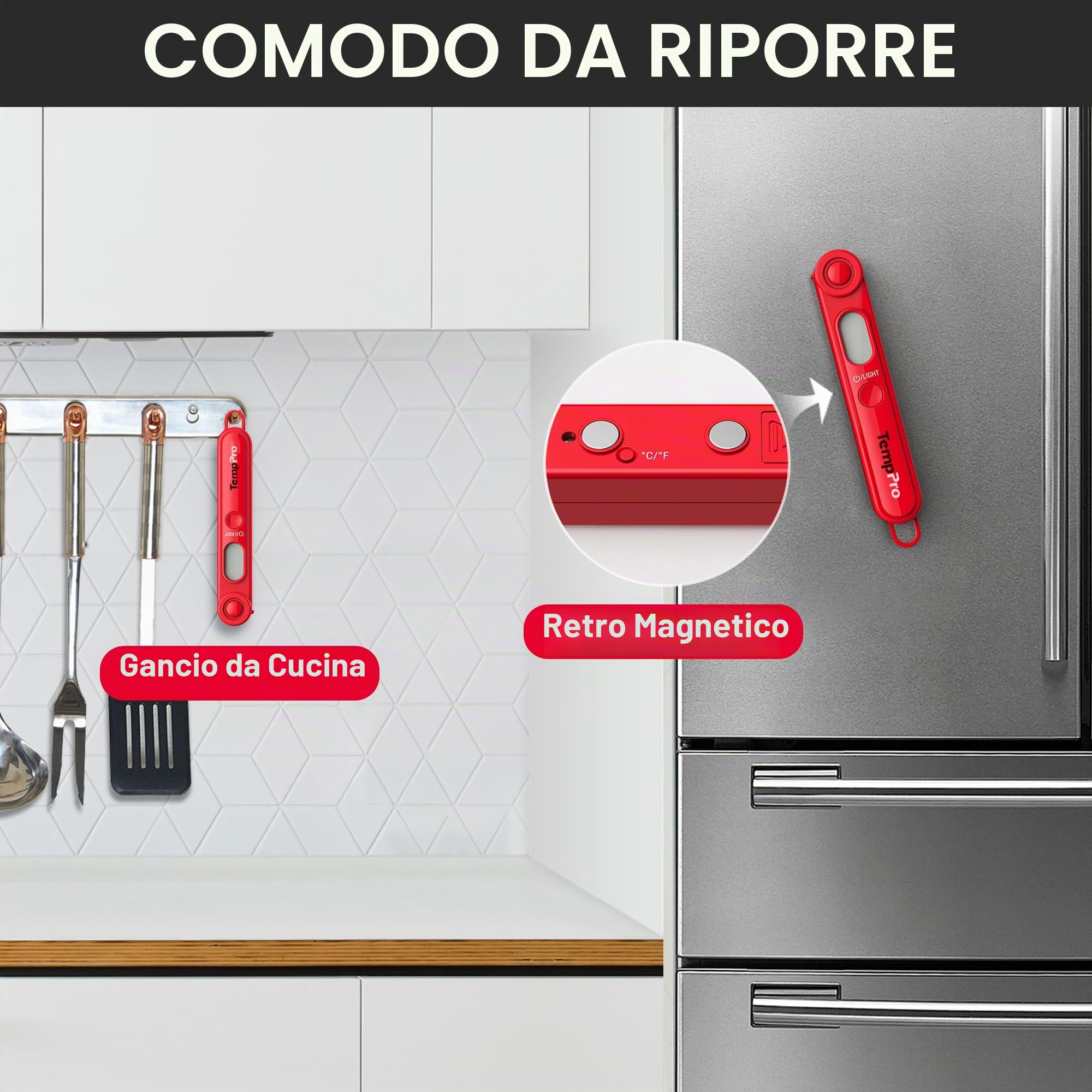 ThermoPro TP03 termometro cucina a sonda pieghevole