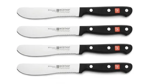 Wusthof Gourmet Set 4 Coltelli Burger Seghettati