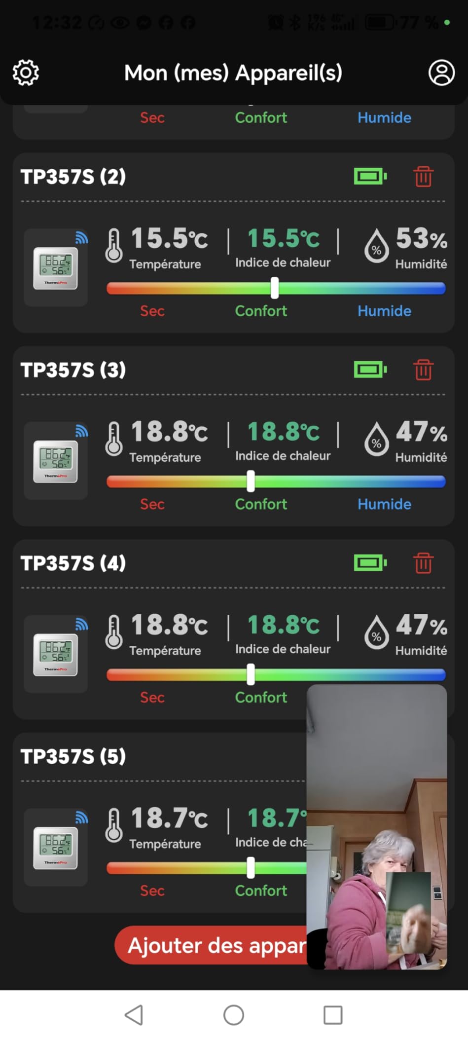 ThermoPro TP357 termoigrometro bluetooth bianco preciso