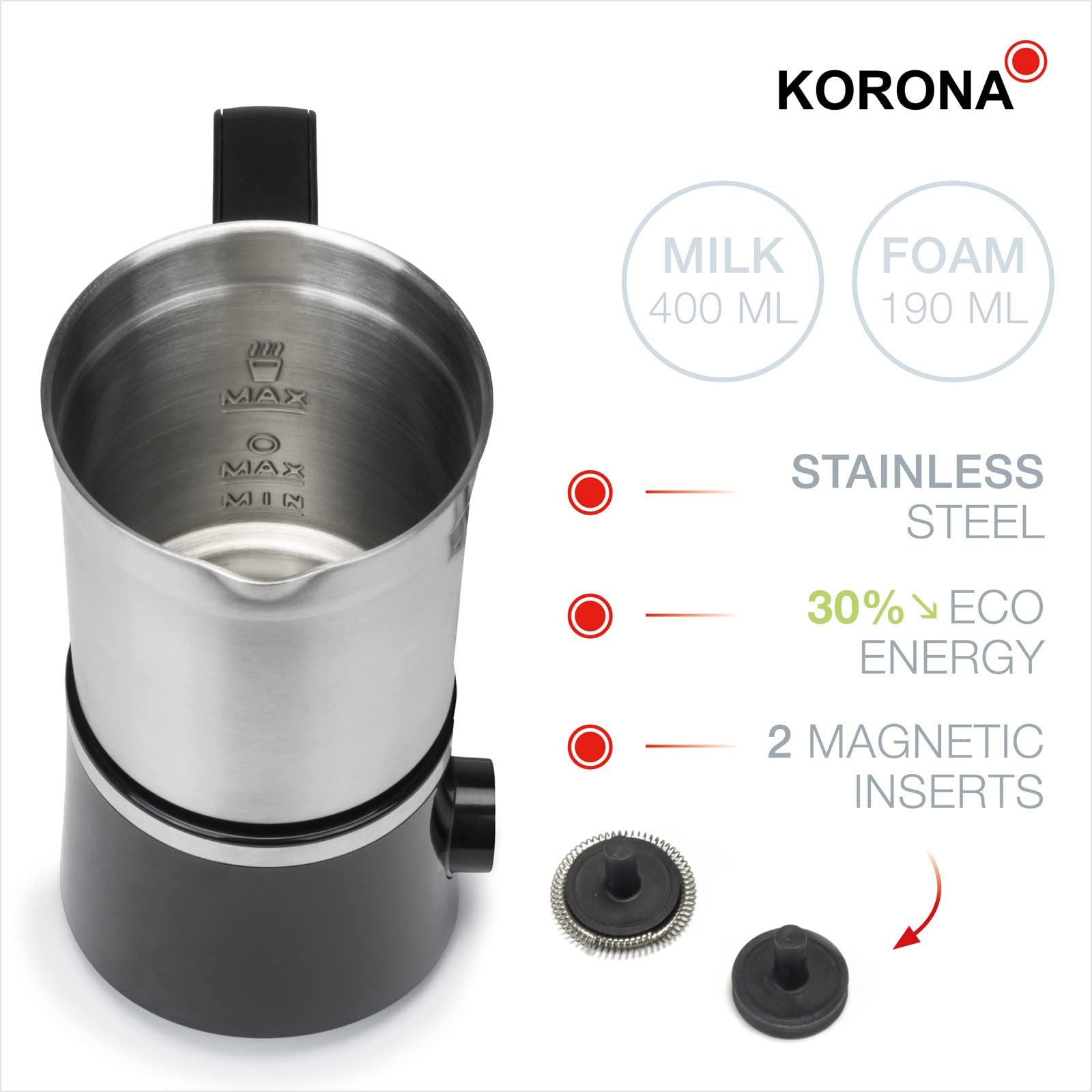 Korona 18050 Montalatte Elettrico Induzione 400 ml
