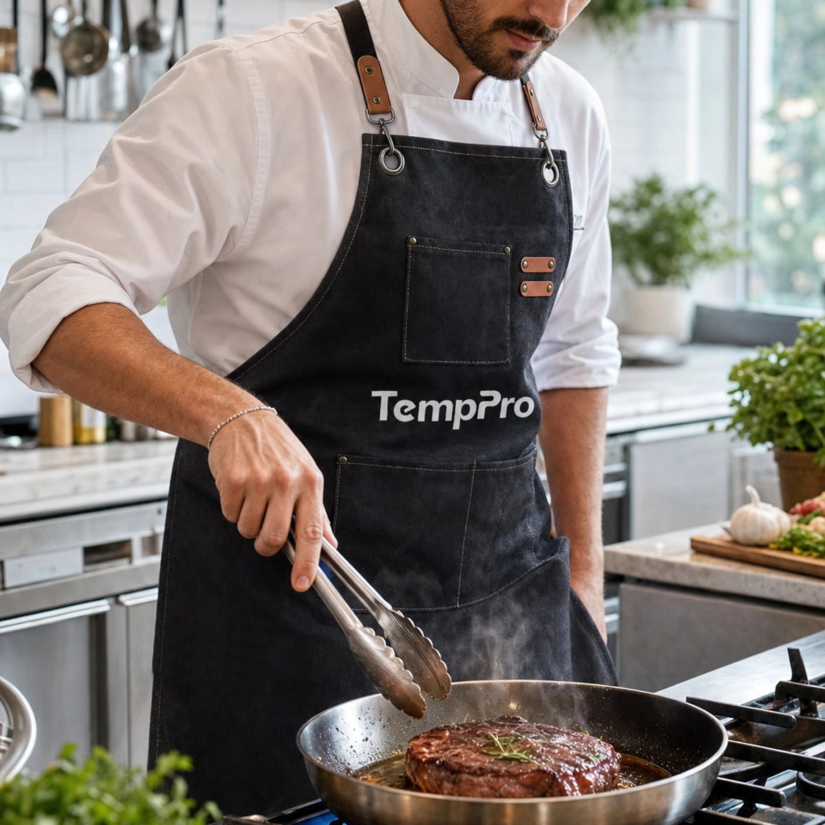 TempPro BBQ grembiule cucina canvas cinghie staccabili