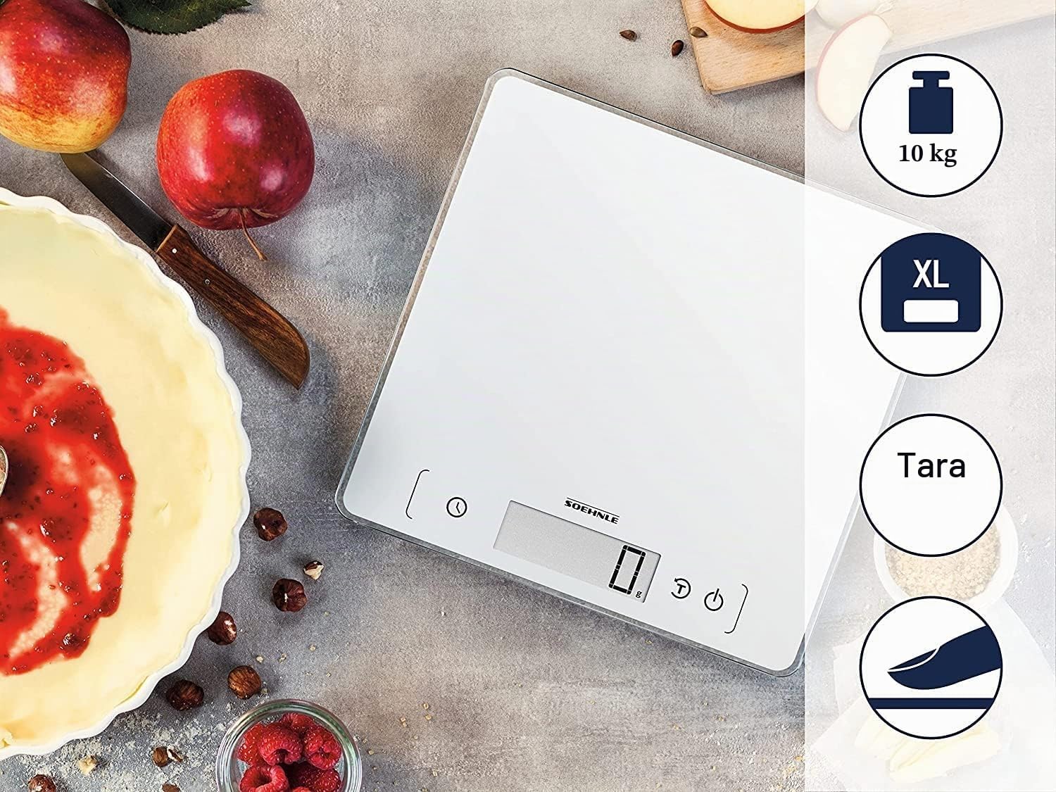 Soehnle Page Comfort 400 Bilancia Cucina 10 kg Display XL