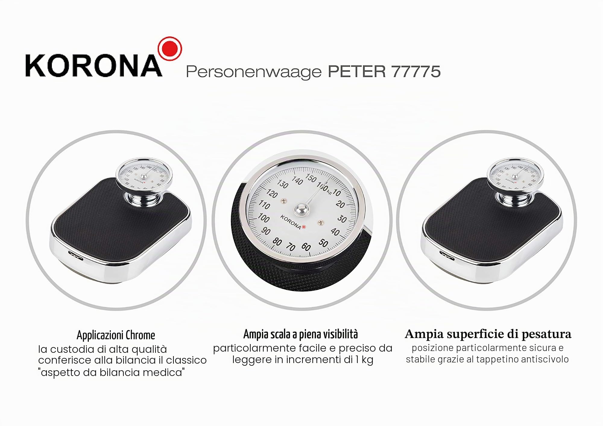 Korona Peter 7775 bilancia pesapersone meccanica 160 kg