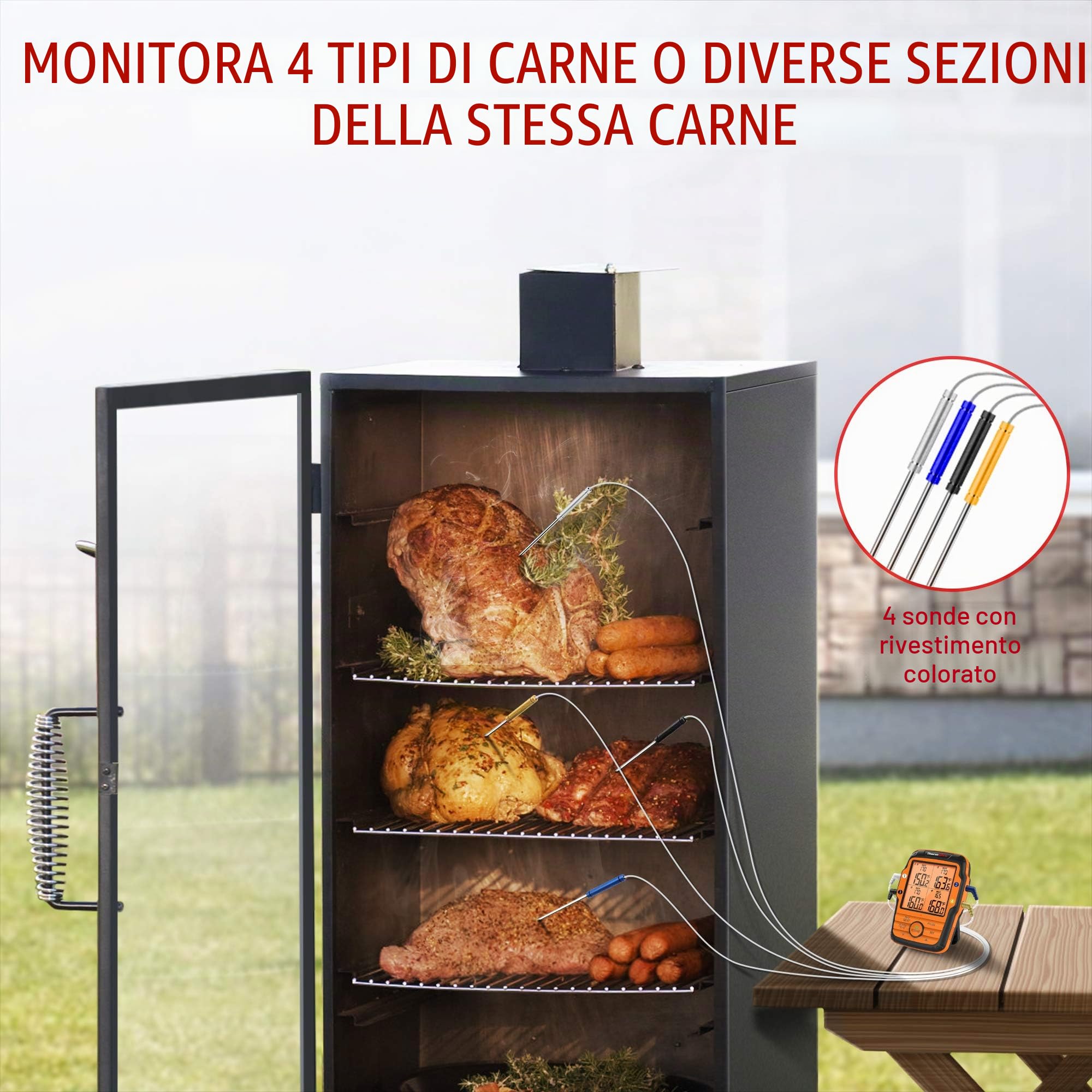 ThermoPro TP27C termometro carne wireless 4 sonde 150 m