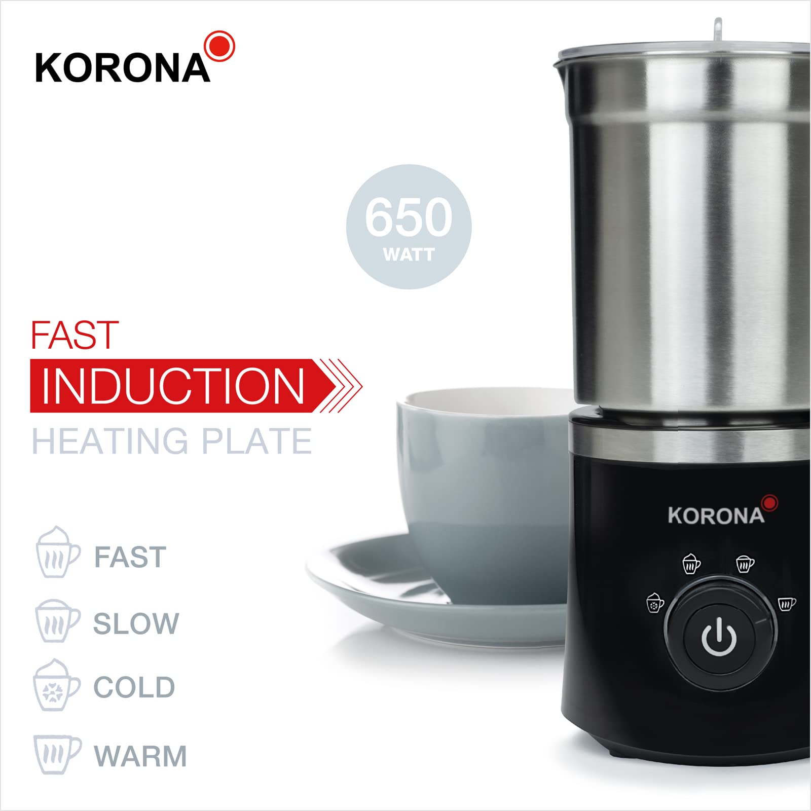 Korona 18050 Montalatte Elettrico Induzione 400 ml