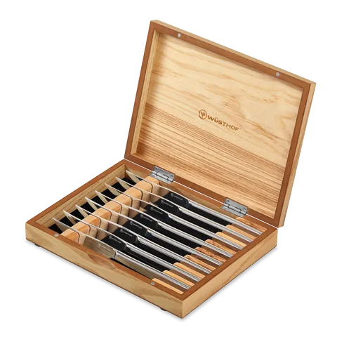 Wusthof Set 8 Coltelli Bistecca Mignon Cofanetto Ulivo