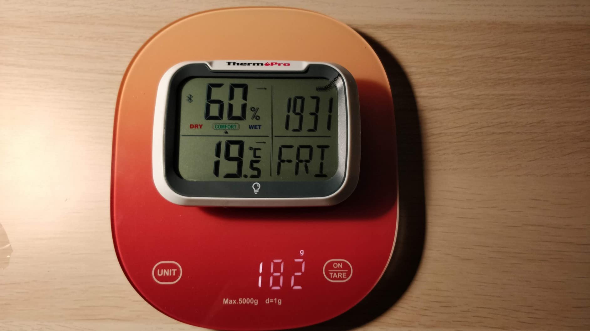 ThermoPro TP393 Termometro Ambiente Arancia Retroilluminato
