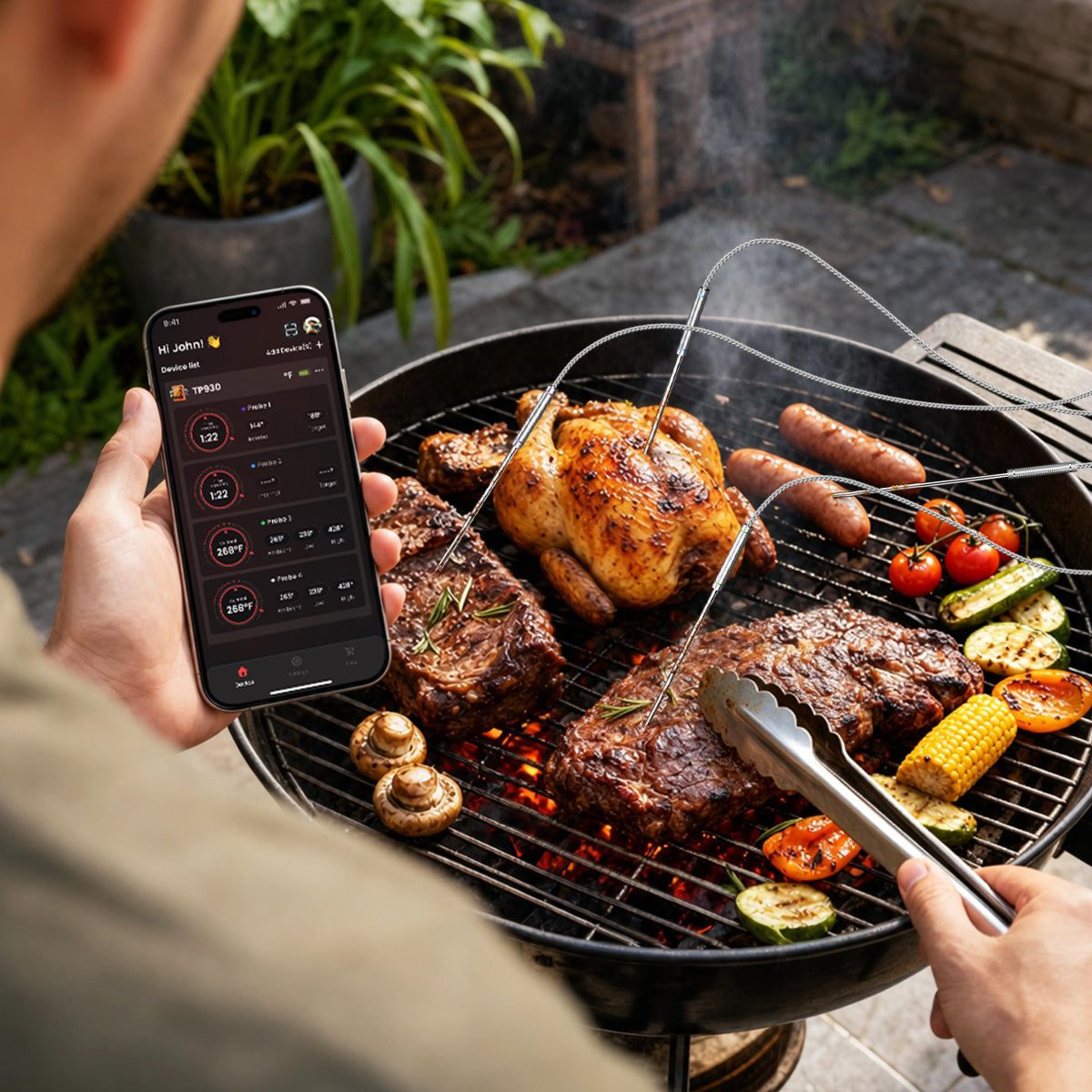 TempPro TempSync Pro TP930 Termometro Carne Wireless 4 Sonde