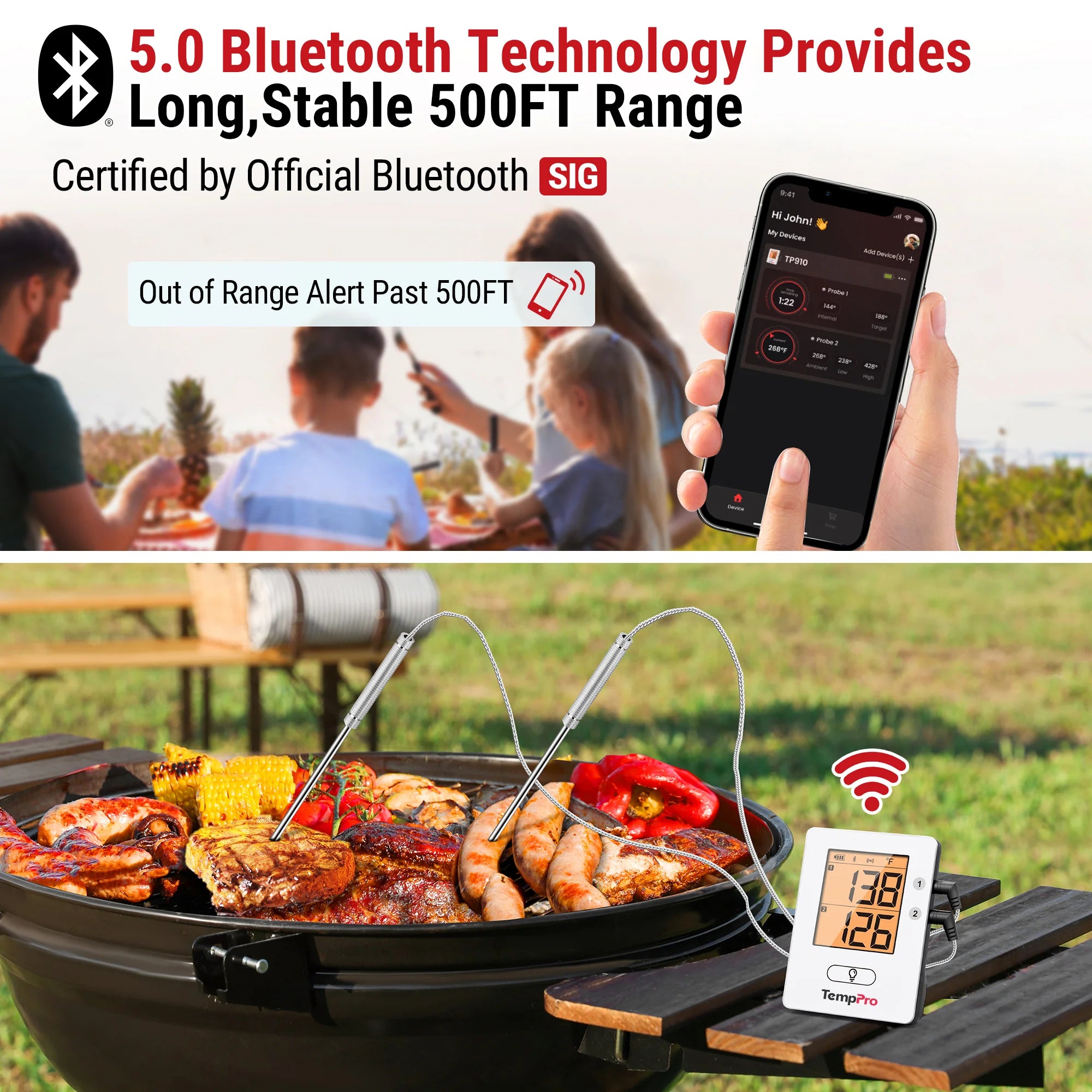 TempPro TempSync Elite TP910 Termometro Carne Bluetooth