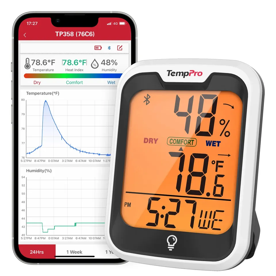 TempPro TempAir Elite TP358 igrometro Bluetooth bianco con app