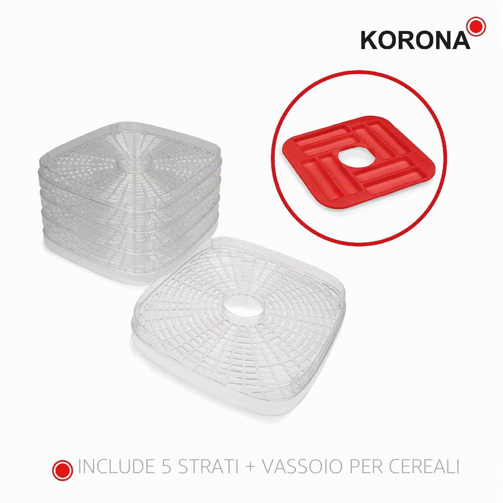 Korona 57011 Essiccatore Alimenti 5 Ripiani 35-70°C Timer