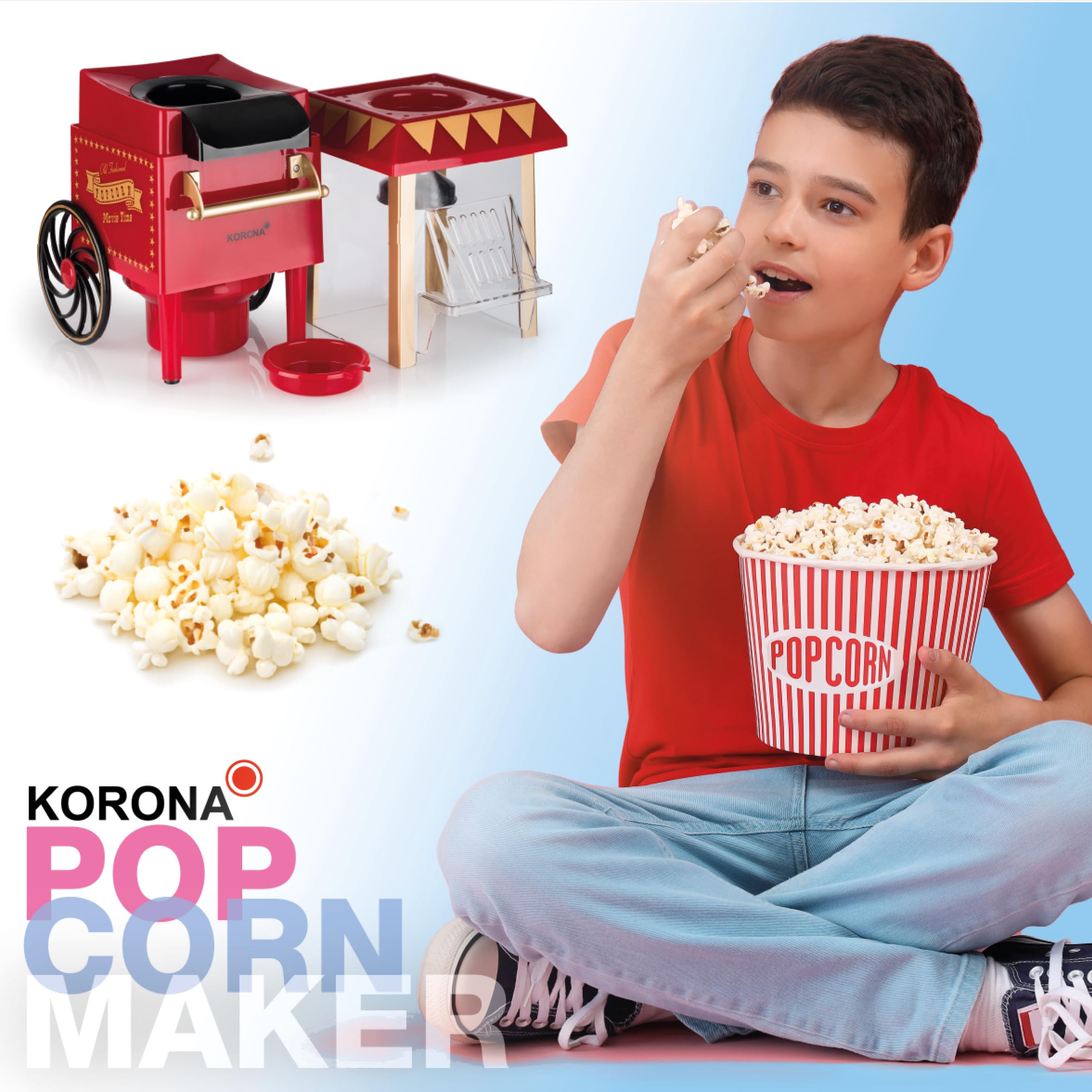 Korona 41100 macchina popcorn retrò ad aria calda