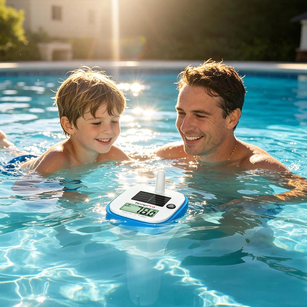TempPro TP212B Termometro Piscina Wireless Solare 150 m