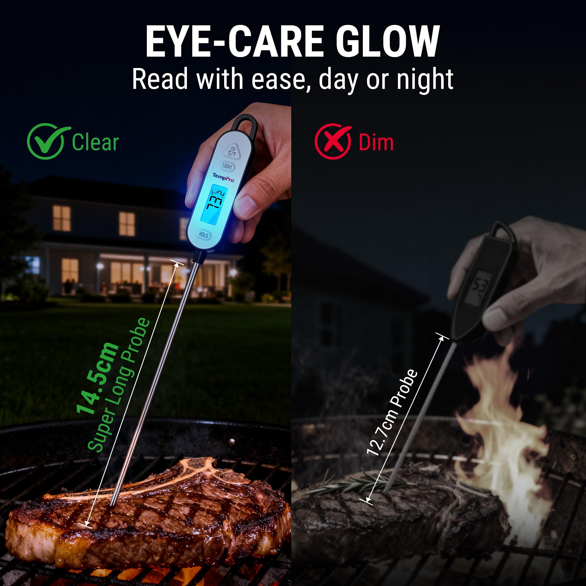 ThermoPro TP515 termometro carne digitale IPX7 sonda 14,5 cm