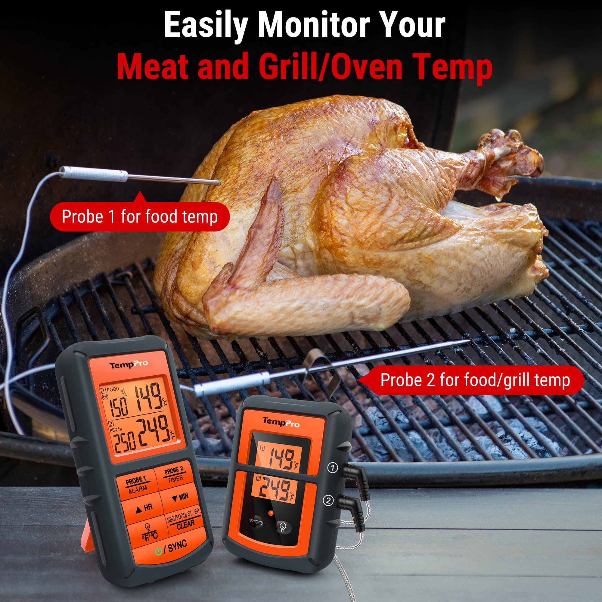 ThermoPro TP08 Termometro Carne Wireless Doppia Sonda
