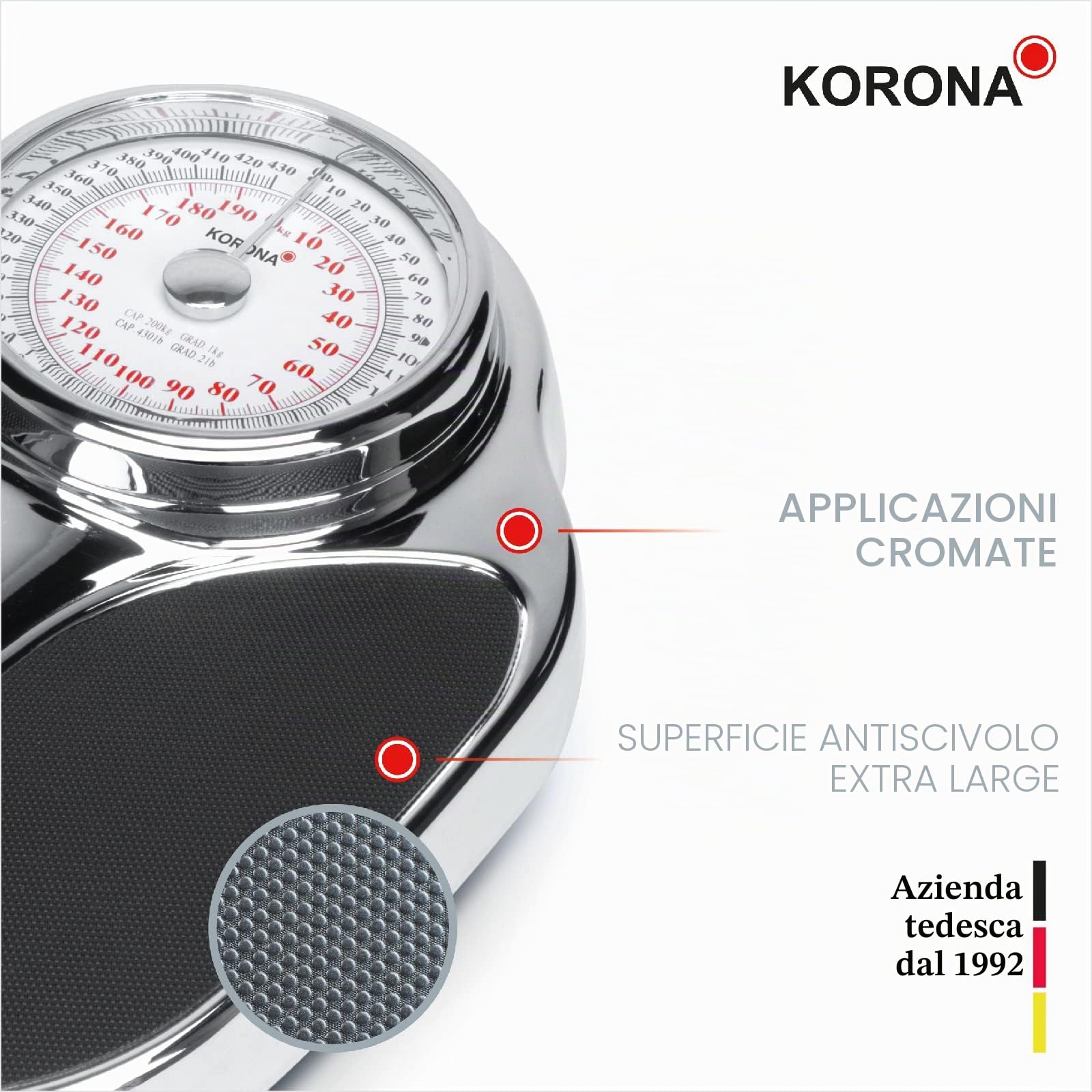Korona Theo 7776 bilancia pesapersone meccanica 200 kg