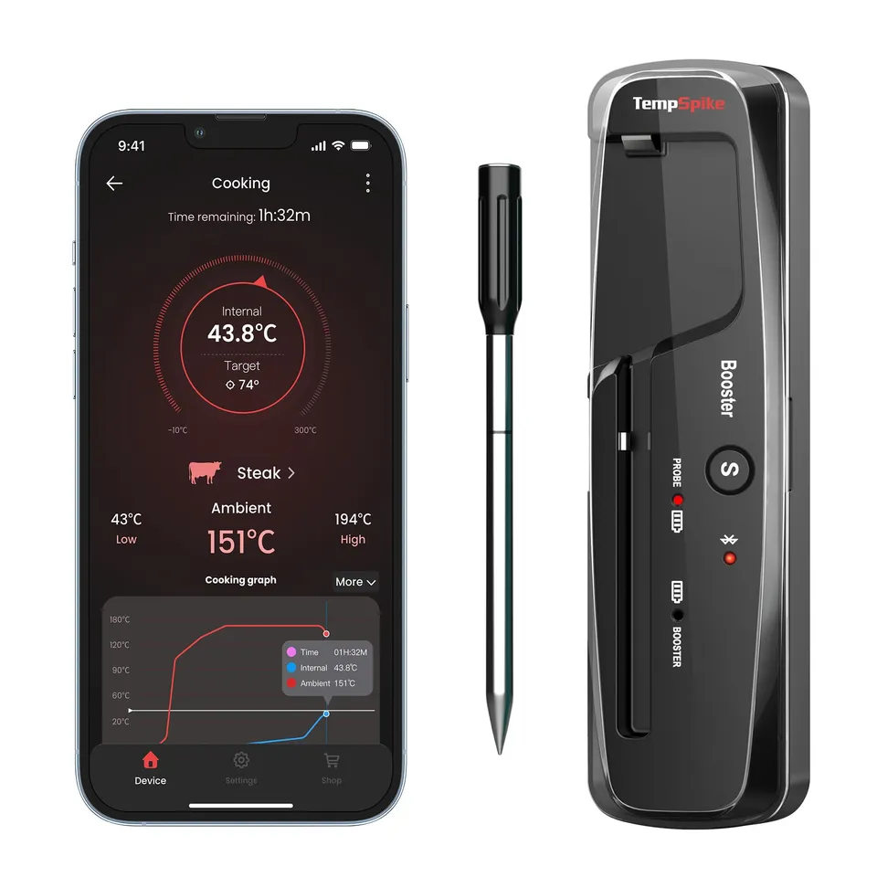 TempPro TempSpike TP961 Termometro Carne Wireless Nero BT