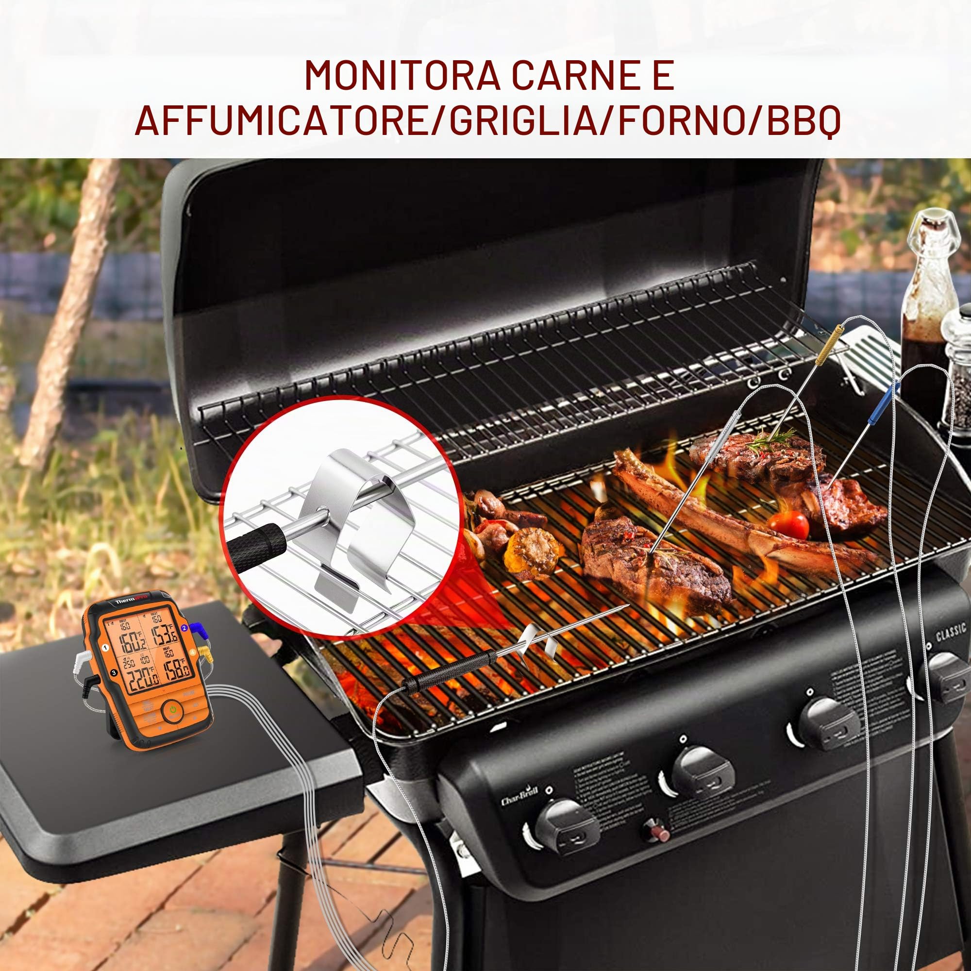 ThermoPro TP27C termometro carne wireless 4 sonde 150 m