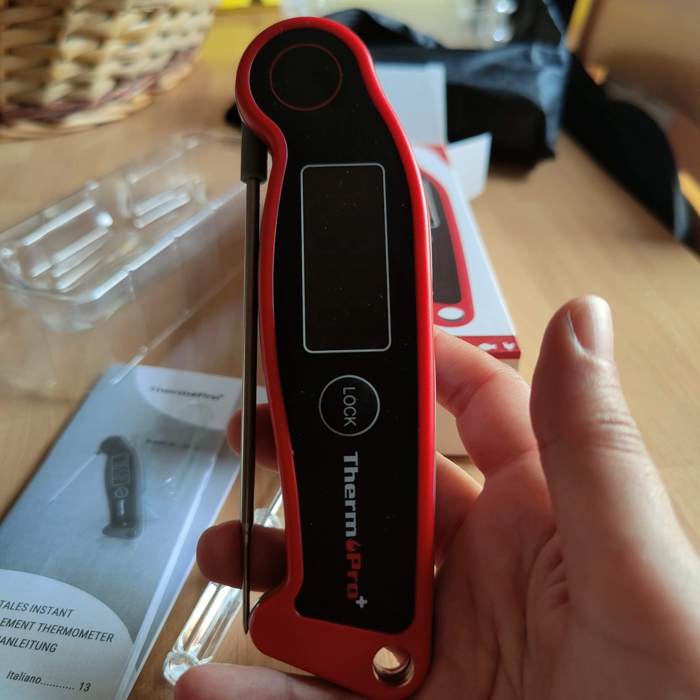 ThermoPro TP19B Termometro Istantaneo Nero Grigio