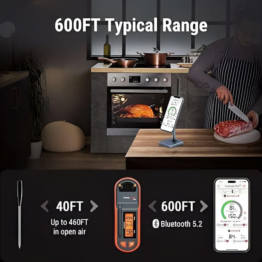 ThermoPro termometro carne bluetooth portata 183 m