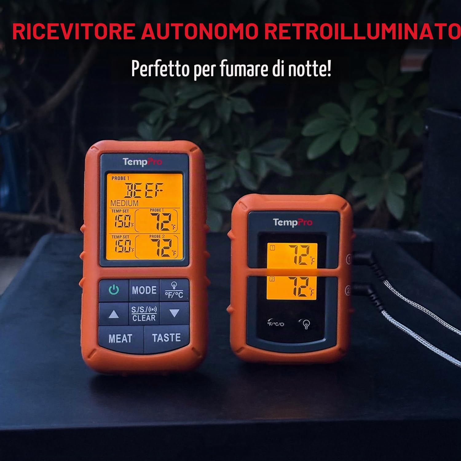 ThermoPro TP20C termometro carne wireless arancia 150 m