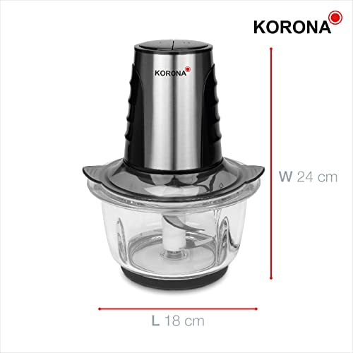Korona 25005 Tritatutto 1,2 L nero 500 W vetro 4 lame