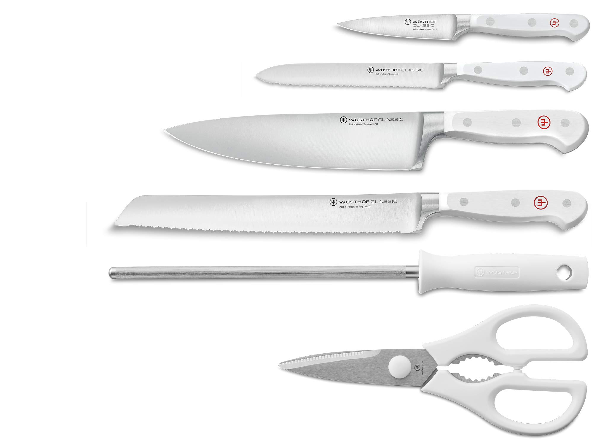 Wusthof Classic White set coltelli ceppo 6 pezzi