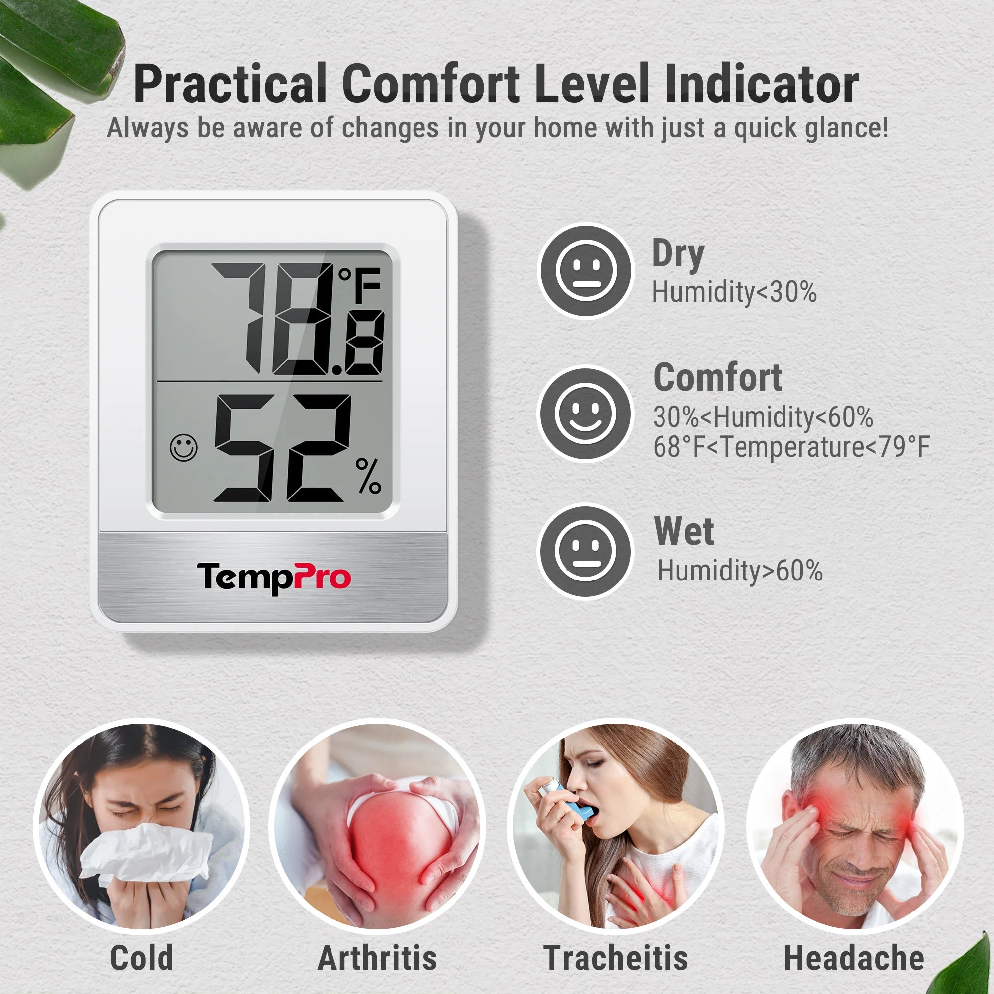 Temppro TempAir CORE TP49 termoigrometro bianco 1 pezzo preciso
