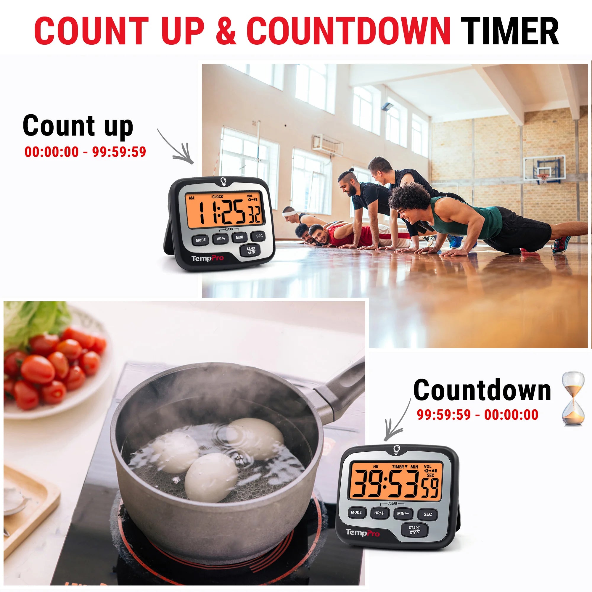 TempPro TM01 timer cucina digitale 99h magnetico