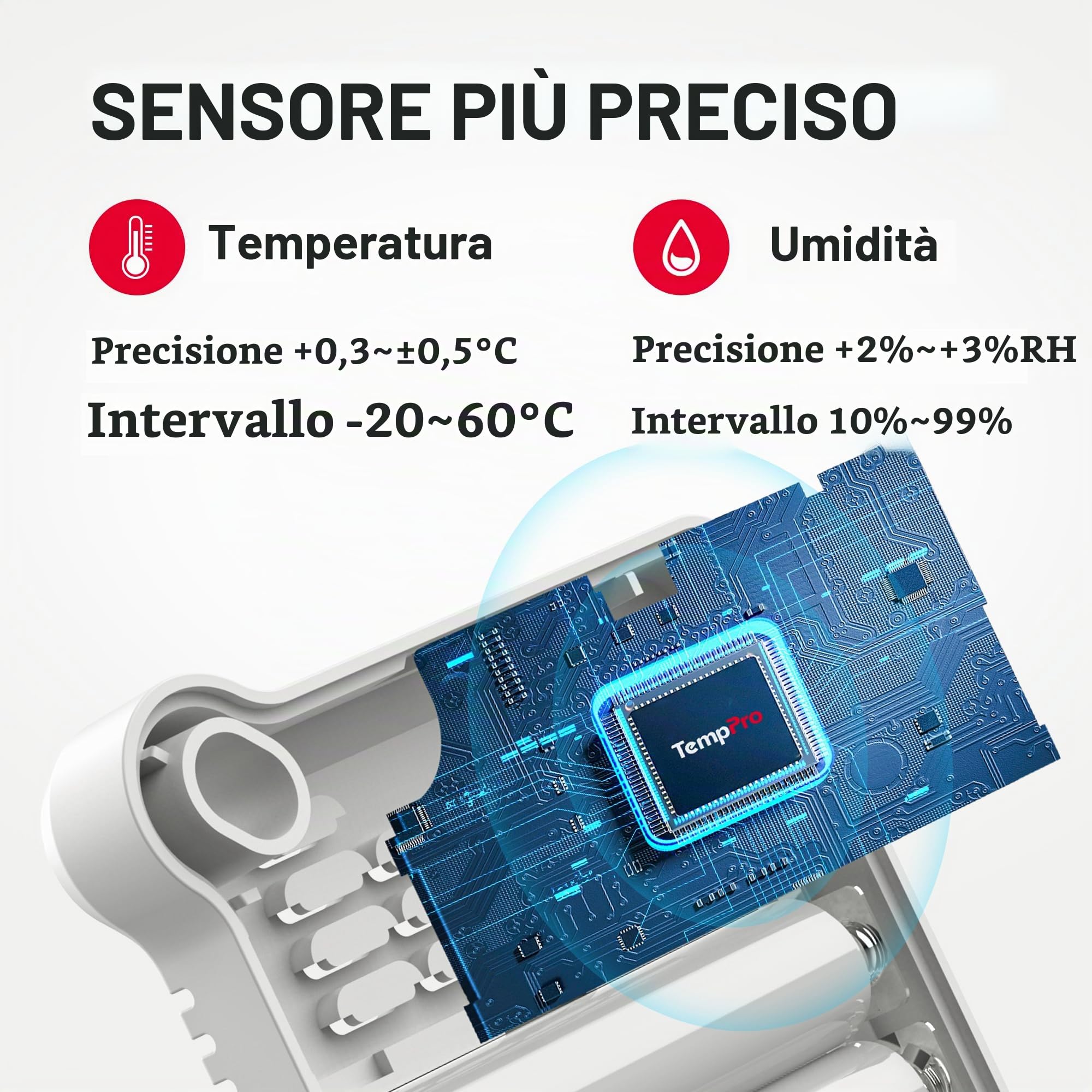 TempPro TP351 termoigrometro bluetooth 1 pezzo 80 m