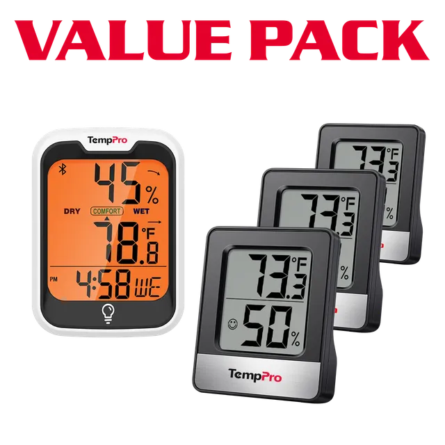 TempPro TP358 + TP49B termoigrometro bluetooth kit 4 pezzi