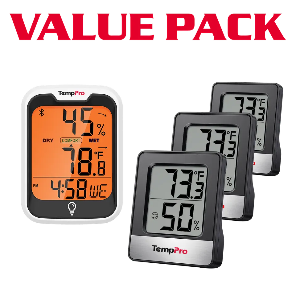 TempPro TP358 + TP49B termoigrometro bluetooth kit 4 pezzi