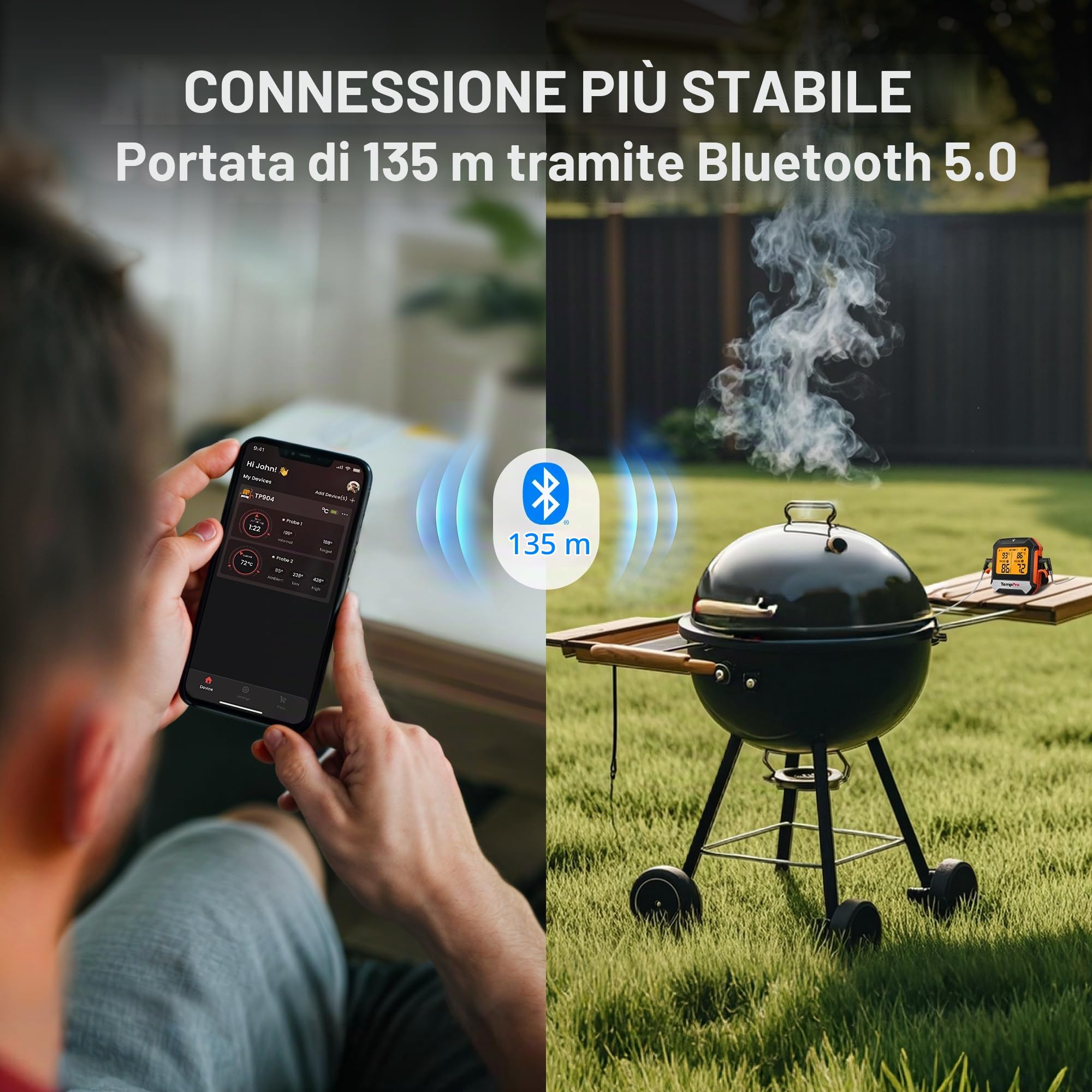 ThermoPro TP904 Termometro Carne Bluetooth 2 Sonde 135m