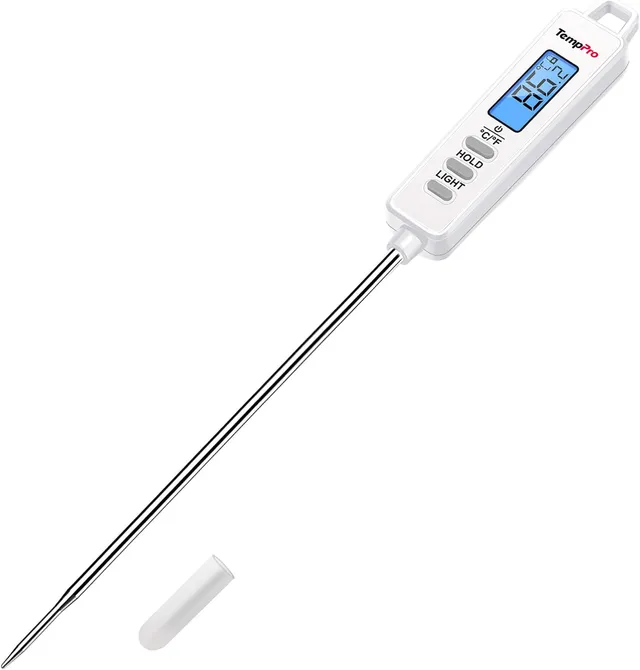 TempPro TP01 Termometro Carne Digitale Bianco Sonda Lunga