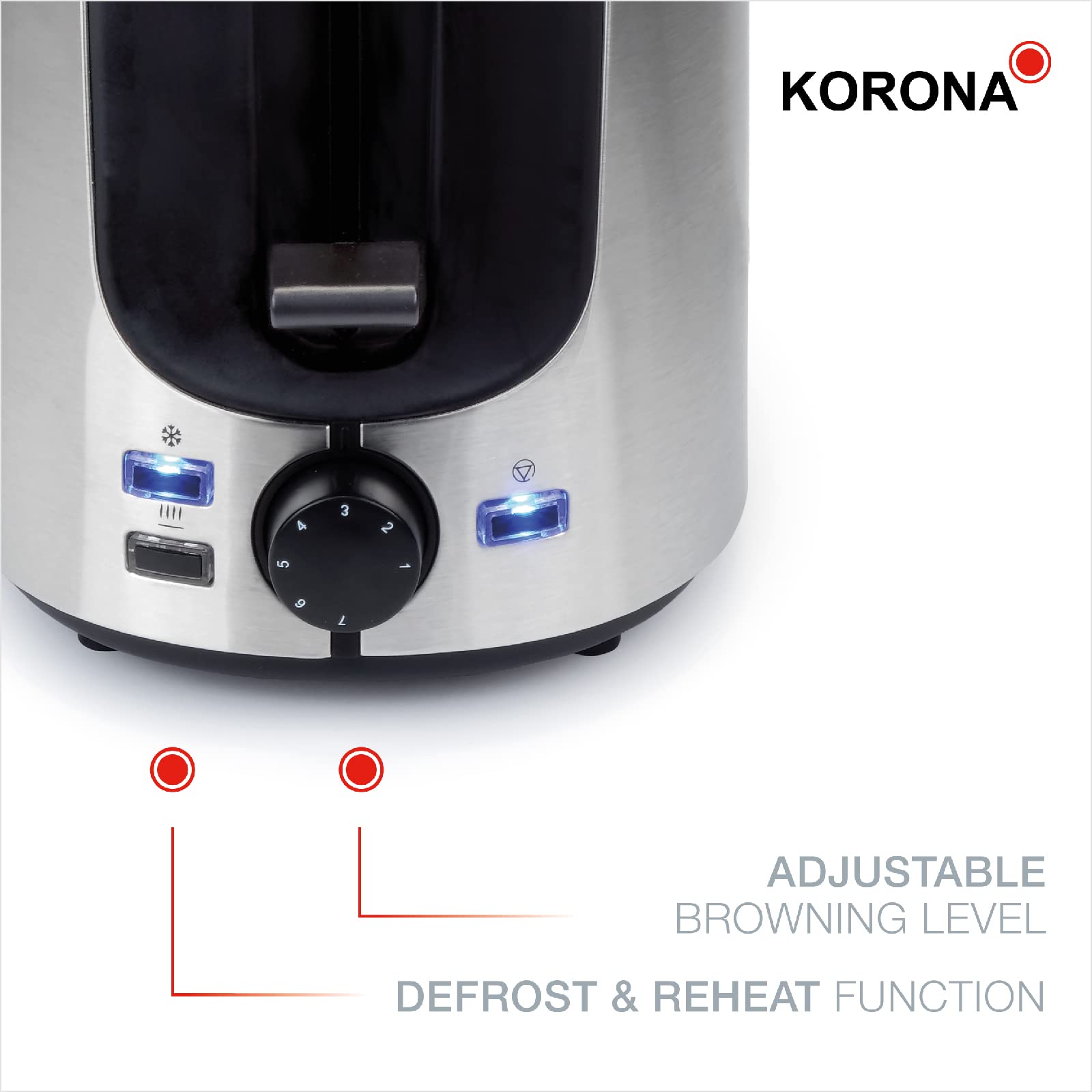 Korona 21255 Tostapane 2 Fette Acciaio Inox