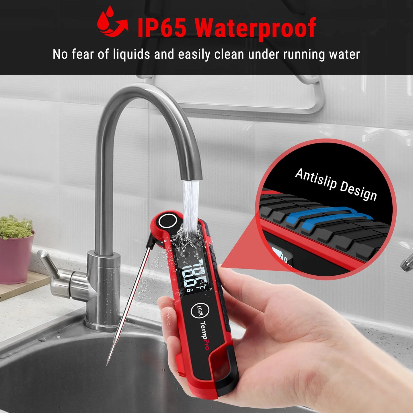 TempPro TP620 termometro carne istantaneo 2 pezzi impermeabile
