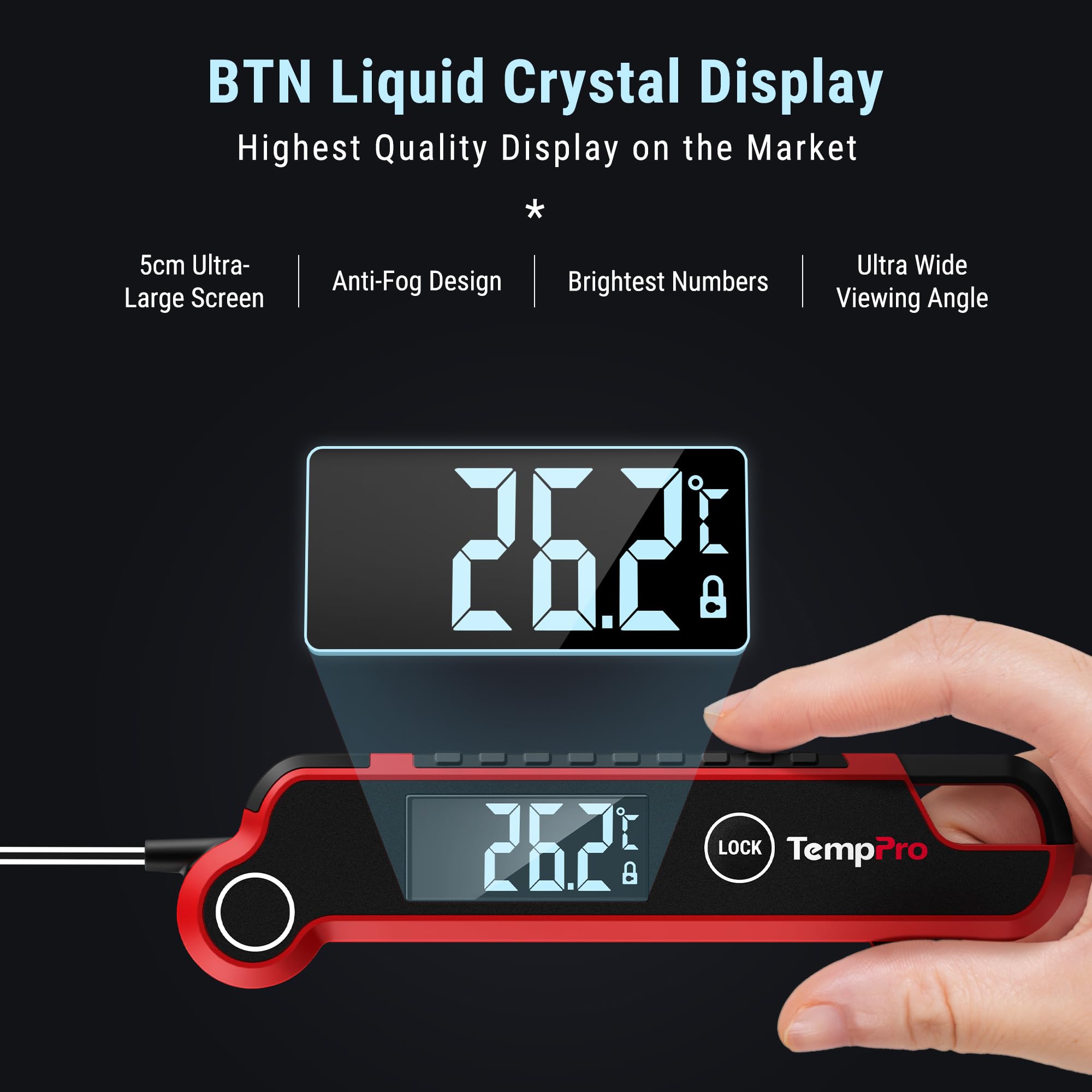 ThermoPro TP620 termometro carne istantaneo 1 secondo IP65