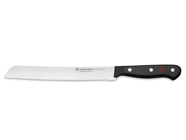 Wüsthof Gourmet Coltello Pane 20 cm Nero Lama Ondulata